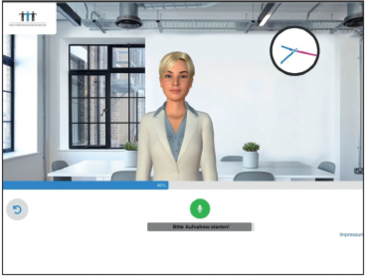 Vorstellungsgespräch mit einem Avatar