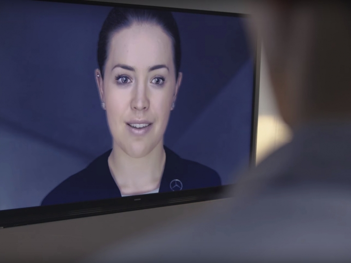 Virtueller Avatar Sarah auf dem MWC 2018